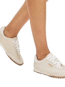 Carvela Martina Lace Up Trainers, Gold - view 2, Gold