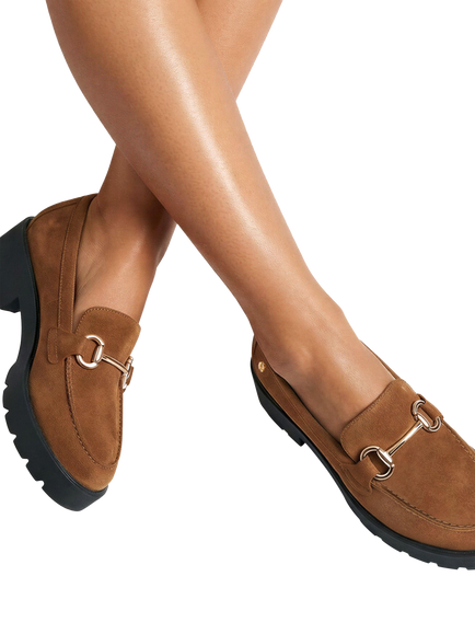 Carvela Snap Suede Chunky Loafers - view 2, Camel