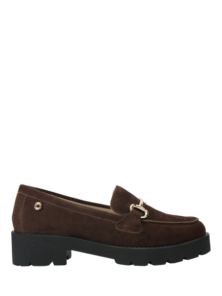 Carvela Snap Suede Chunky Loafers, Brown