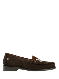 Carvela Snap Suede Slip On Loafers, Brown Dark, Brown Dark
