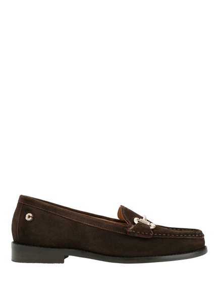 Carvela Snap Suede Slip On Loafers, Brown Dark, Brown Dark