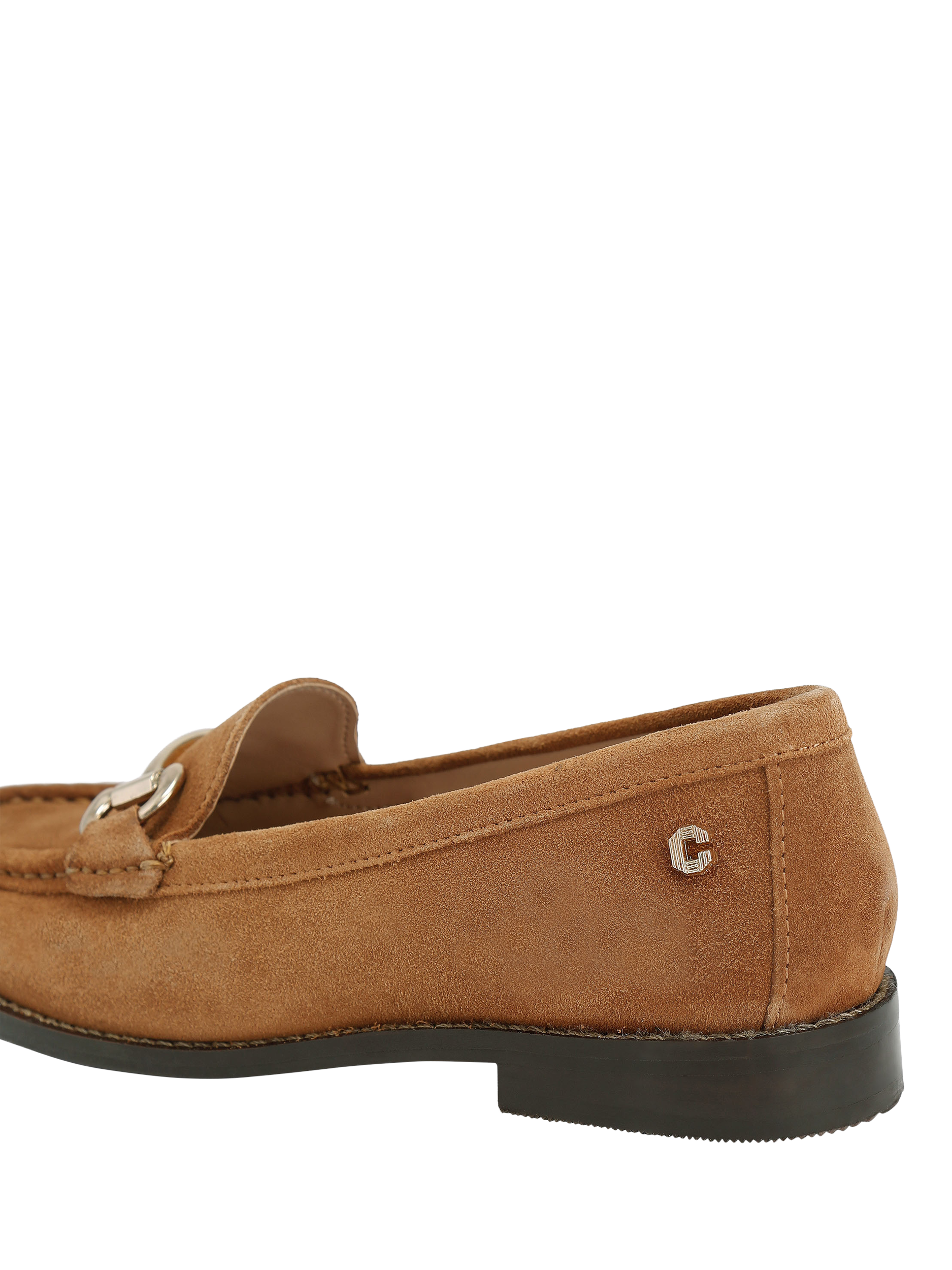 Product image 3 of 3, which shows Carvela Snap Suede Slip On Loafers, Brown Mid, 3