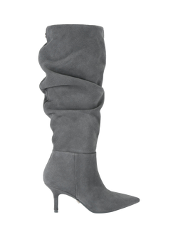Carvela Spirit Slouch Suede Knee High Boots, Grey Mid, Grey Mid
