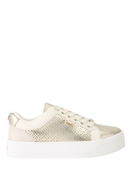 Carvela Statement Laser Trainers, Gold, Gold