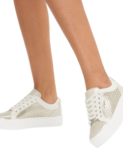 Carvela Statement Laser Trainers, Gold - view 2, Gold