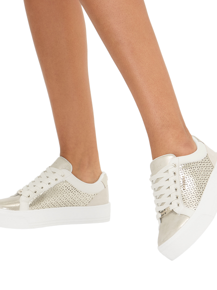 Carvela Statement Laser Trainers, Gold - view 2, Gold