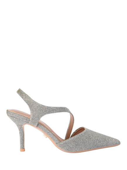 Carvela Symmetry Embellished Stiletto Heel Court Shoes, Gold/Silver, Gold/Silver
