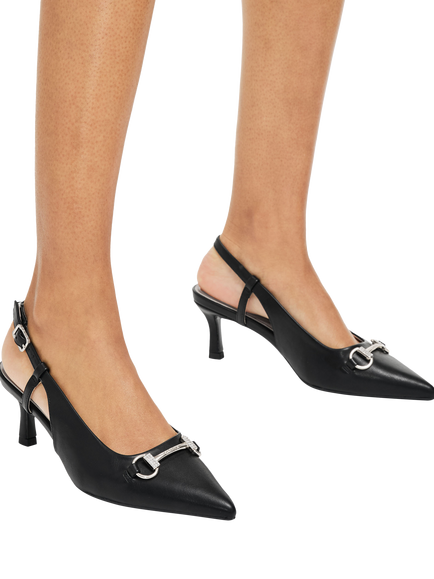 Carvela Valentina Slingback Court Shoes, Black - view 2, Black
