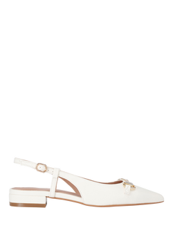 Carvela Valentina Pointed Slingback Loafers, Natural Putty, Natural Putty