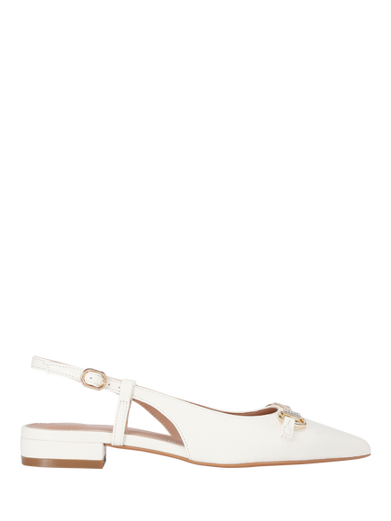 Carvela Valentina Pointed Slingback Loafers, Natural Putty, Natural Putty