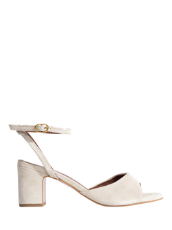 Anonymous Copenhagen Jolie 55 Leather Block Heel Sandals, White, White