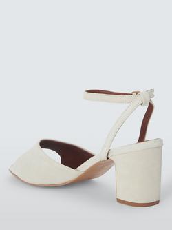 Anonymous Copenhagen Jolie 55 Leather Block Heel Sandals, White - view 2, White