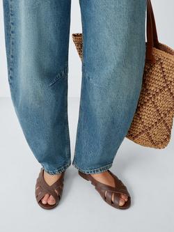 Anonymous Copenhagen Sophie 20 Leather Cage Slingback Sandals, Chocolate - view 2, Chocolate