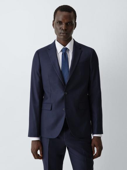 John Lewis Guabello Slim Fit Wool Suit Jacket, Navy, Navy