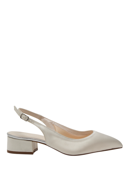 Rainbow Club Faith Low Wide Fit Wedding Slingbacks, Ivory, Ivory