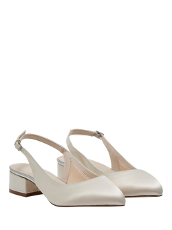 Rainbow Club Faith Low Wide Fit Wedding Slingbacks, Ivory - view 2, Ivory