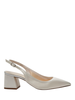 Rainbow Club Hazel Block Heel Wedding Slingbacks, Ivory, Ivory