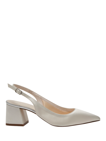 Rainbow Club Hazel Block Heel Wedding Slingbacks, Ivory, Ivory