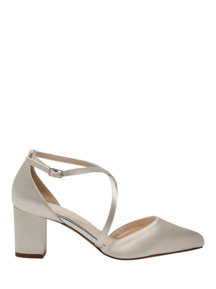 Rainbow Club Hellen Cross Strap Wedding Shoes, Ivory, Ivory