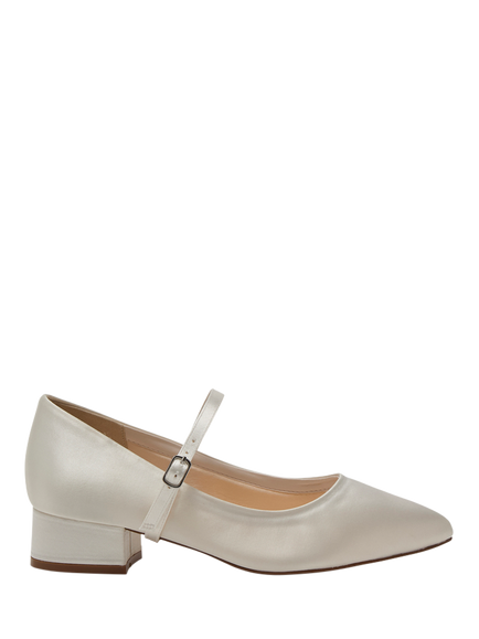 Rainbow Club Ruby Wide Fit Wedding Court Shoes, Ivory, Ivory