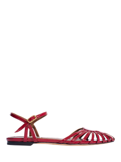 Anonymous Copenhagen Keesha 10 Leather Strappy Sandals, Red, Red