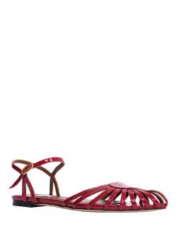 Anonymous Copenhagen Keesha 10 Leather Strappy Sandals, Red - view 2, Red