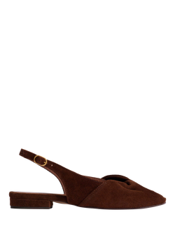 Anonymous Copenhagen Magda 20 Knot Suede Slingback Sandals, Chocolate, Chocolate