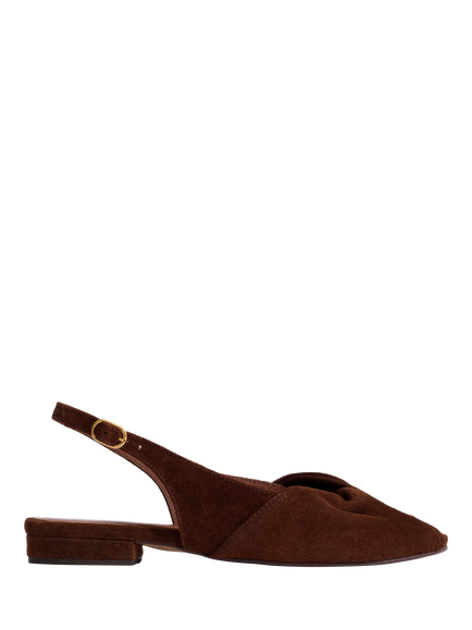 Anonymous Copenhagen Magda 20 Knot Suede Slingback Sandals, Chocolate, Chocolate