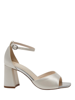Rainbow Club Solange Block Heel Wedding Sandals, Ivory, Ivory