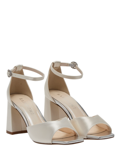 Rainbow Club Solange Block Heel Wedding Sandals, Ivory - view 2, Ivory