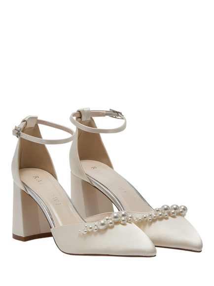 Rainbow Club Aurelia Pearl Detail Wedding Shoes, Ivory - view 2, Ivory