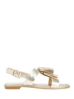 KG Kurt Geiger Rita Leather Embellished Strappy Sandals, Gold, Gold