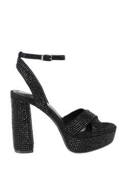 KG Kurt Geiger Silo Gem Embellished Platform Sandals, Black, Black