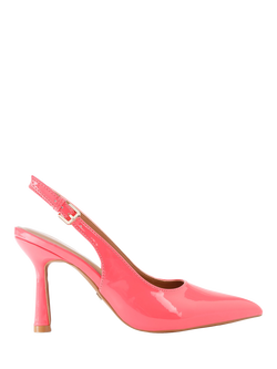 KG Kurt Geiger Adina Patent Slingback Court Shoes, Pink, Pink