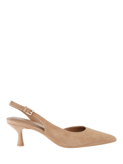 KG Kurt Geiger Aria Low2 Kitten Heel Court Shoes, Natural Taupe, Natural Taupe