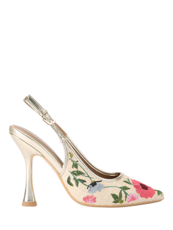 KG Kurt Geiger Aria2 Flower Embellished Court Shoes, Multi, Multi