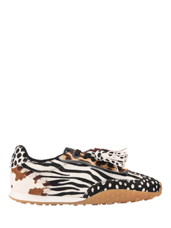 KG Kurt Geiger Mixed Print Lace Up Trainers, Multi, Multi