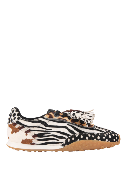 KG Kurt Geiger Mixed Print Lace Up Trainers, Multi, Multi