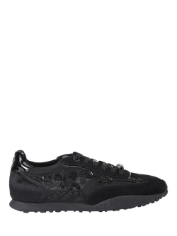 KG Kurt Geiger Lavender Suede Beaded Trainers, Black