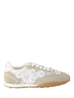 KG Kurt Geiger Lavender Floral Beaded Trainers, White/Multi, White/Multi