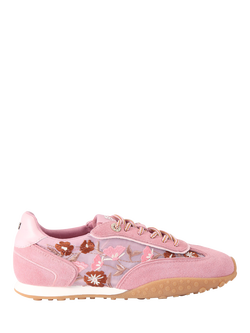 KG Kurt Geiger Lavender Floral Embroidered Trainers, Pink/Multi, Pink/Multi