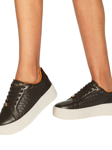 KG Kurt Geiger Lighter Weave Trainers, Brown - view 2, Brown