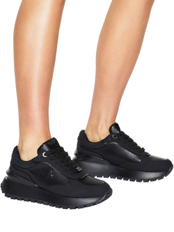 KG Kurt Geiger Louisa Lace Up Flatform Trainers, Black - view 2, Black