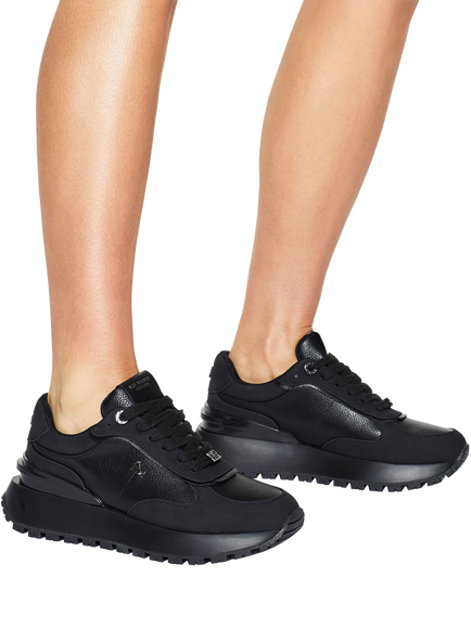 KG Kurt Geiger Louisa Lace Up Flatform Trainers, Black - view 2, Black