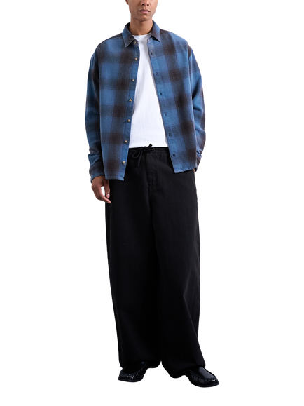 Topman Cotton Herringbone Trousers - view 2, Black
