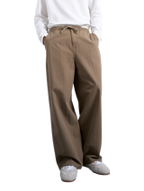 Topman Herringbone Relaxed Fit Trousers, Khaki