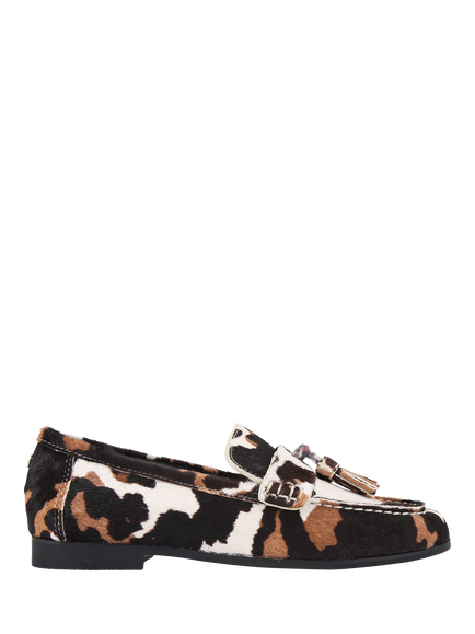 KG Kurt Geiger Mardy Cow Print Pony Hair Loafers, Multi, Multi