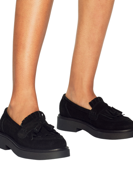 KG Kurt Geiger Mylo Suede Round Toe Loafers - view 2, Black