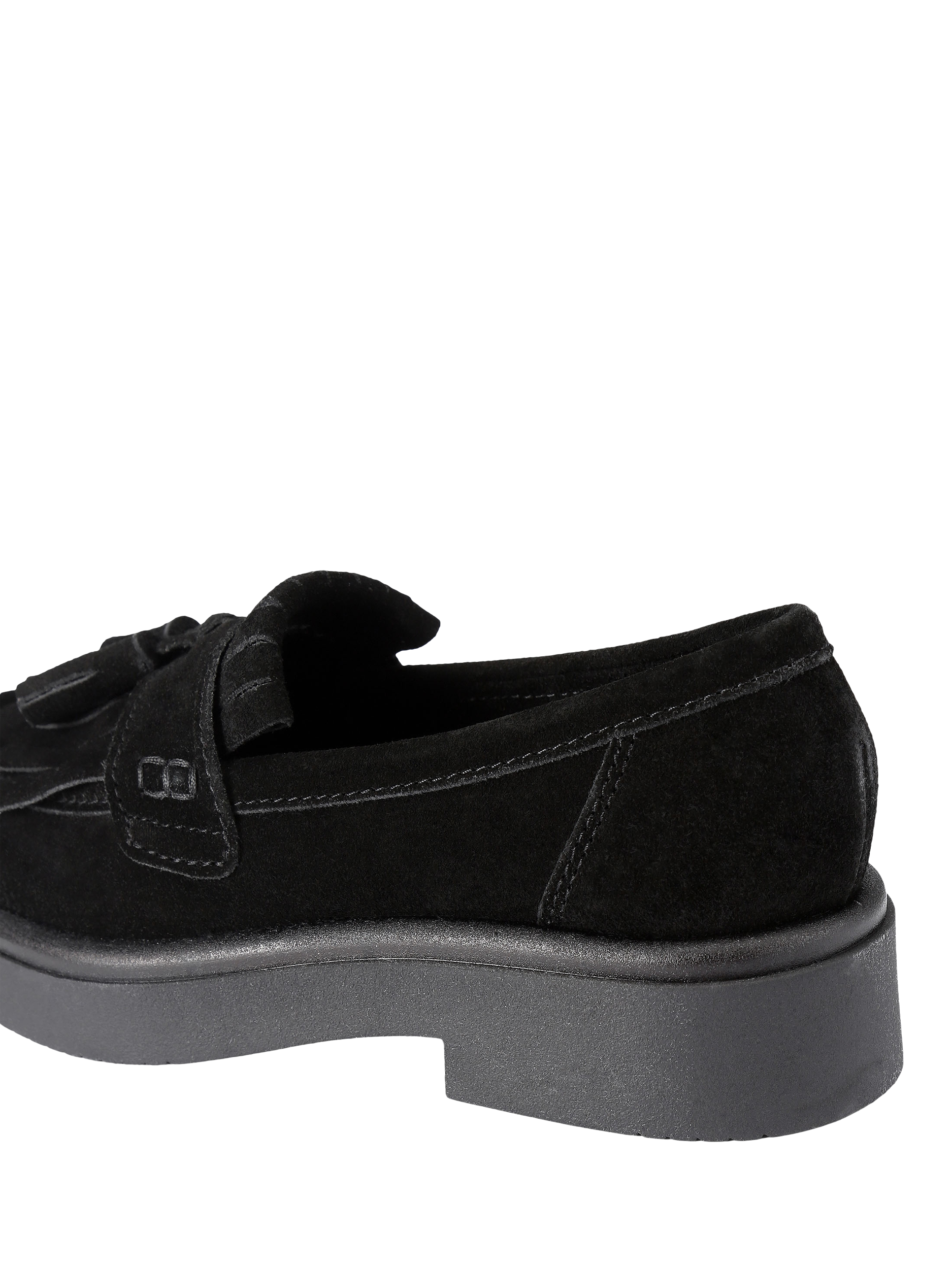 Product image 4 of 5, which shows KG Kurt Geiger Mylo Suede Round Toe Loafers, Black, 3