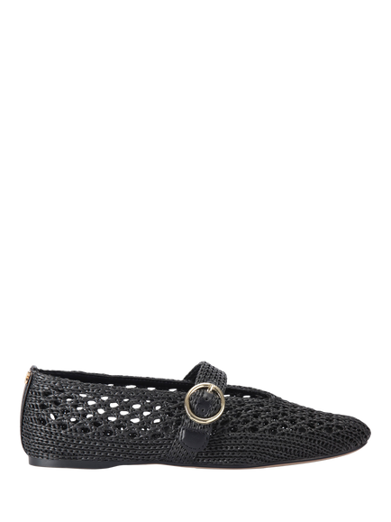 KG Kurt Geiger Noor Woven Ballerina Pumps, Black